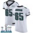 Nike Philadelphia Eagles #65 Lane Johnson White Super Bowl LII Mens Stitched NFL Vapor Untouchable Elite Jersey