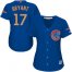 Chicago Cubs #17 Kris Bryant Blue 2017 Gold Program Cool Base Womens Stitched MLB Jersey