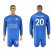 Leicester City #20 Okazaki Home Long Sleeves Soccer Club Jersey
