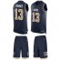 Nike Los Angeles Rams #13 Kurt Warner Navy Blue Team Color Mens Stitched NFL Limited Tank Top Suit Jersey