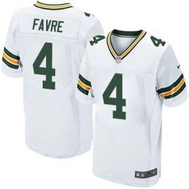 Nike Green Bay Packers #4 Brett Favre White Mens Stitched NFL Elite Jersey
