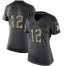 Nike New England Patriots #12 Tom Brady Black Womens Stitched NFL Limited 2016 Salute to Service Jersey