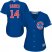 Chicago Cubs #14 Ernie Banks Blue Alternate Womens Stitched MLB Jersey