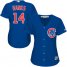 Chicago Cubs #14 Ernie Banks Blue Alternate Womens Stitched MLB Jersey