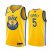 Nike Golden State Warriors #5 Kevon Looney Womens 2022 NBA Finals Womens Yellow The Bay City Edition Jersey Womens