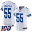 Nike Dallas Cowboys #55 Leighton Vander Esch White Womens Stitched NFL 100th Season Vapor Limited Jersey