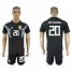 Argentina #20 Kun Aguero Away Soccer Country Jersey