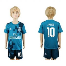 Real Madrid #10 James Sec Away Kid Soccer Club Jersey