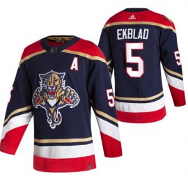Florida Panthers #5 Aaron Ekblad Black Mens Adidas 2020-21 Reverse Retro Alternate NHL Jersey