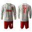 Juventus #7 Ronaldo Away Long Sleeves Soccer Club Jersey