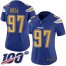 Nike Los Angeles Chargers #97 Joey Bosa Electric Blue Womens Stitched NFL Limited Rush 100th Season Jersey