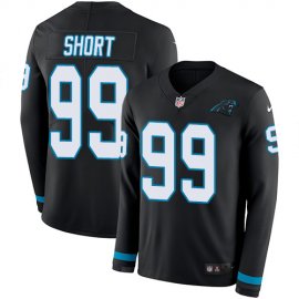 Nike Carolina Panthers #99 Kawann Short Black Team Color Mens Stitched NFL Limited Therma Long Sleeve Jersey