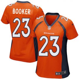Nike Denver Broncos #23 Devontae Booker Orange Team Color Womens Stitched NFL New Elite Jersey