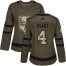 Adidas Los Angeles Kings #4 Rob Blake Green Salute to Service Womens Stitched NHL Jersey