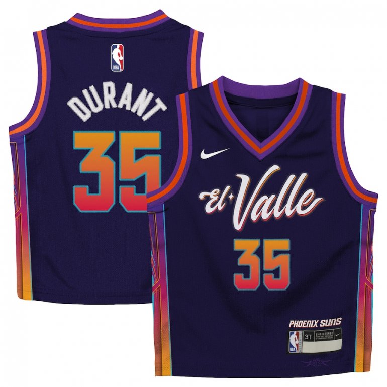 Kevin Durant Phoenix Suns Nike Toddler 2023/24 Swingman Replica Jersey – City Edition – Purple Kevin Durant Phoenix Suns Nike Toddler 2023/24 Swingman Replica Jersey – City Edition – Purple