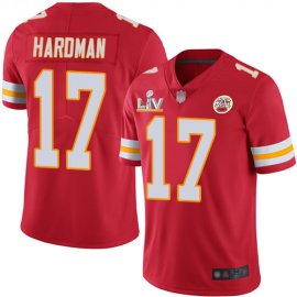 Nike Kansas City Chiefs #17 Mecole Hardman Red Team Color Mens Super Bowl LV Bound Stitched NFL Vapor Untouchable Limited Jersey