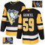 Adidas Pittsburgh Penguins #59 Jake Guentzel Black Home Authentic Fashion Gold Stitched NHL Jersey
