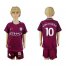 Manchester City #10 Kun Aguero Away Kid Soccer Club Jersey