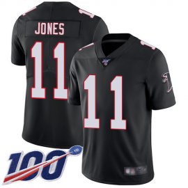 Nike Atlanta Falcons #11 Julio Jones Black Alternate Mens Stitched NFL 100th Season Vapor Limited Jersey