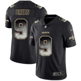 Nike New Orleans Saints #9 Drew Brees Black Mens Stitched NFL Vapor Untouchable Limited Smoke Fashion Jersey