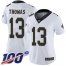Nike New Orleans Saints #13 Michael Thomas White Womens Stitched NFL 100th Season Vapor Limited Jersey