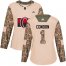Adidas Ottawa Senators #1 Mike Condon Camo Authentic 2017 Veterans Day Womens Stitched NHL Jersey