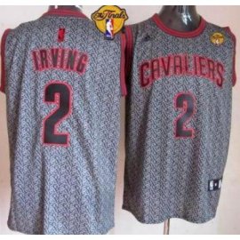 Cavaliers #2 Kyrie Irving Grey Static Fashion The Finals Patch Stitched NBA Jersey