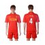 Liverpool #4 Toure Red Home Soccer Club Jersey