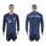 Bayern Munchen Blank Dark Blue Goalkeeper Long Sleeves Soccer Club Jersey