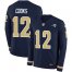 Nike Los Angeles Rams #12 Brandin Cooks Navy Blue Team Color Mens Stitched NFL Limited Therma Long Sleeve Jersey