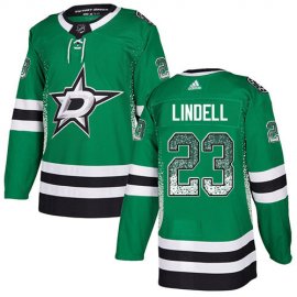 Adidas Dallas Stars #23 Esa Lindell Green Home Authentic Drift Fashion Stitched NHL Jersey
