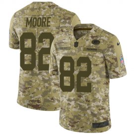 Nike Green Bay Packers #82 JMon Moore Camo Mens Stitched NFL Limited 2018 Salute To Service Jersey