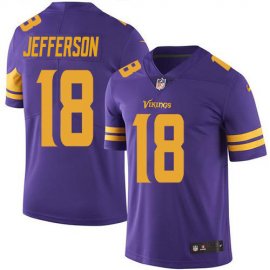 Nike Minnesota Vikings #18 Justin Jefferson Purple Youth Stitched NFL Limited Rush Jersey