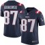 Nike New England Patriots #87 Rob Gronkowski Navy Blue Mens Stitched NFL Limited Rush Jersey