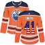 Adidas Edmonton Oilers #41 Mike Smith Orange Home Authentic USA Flag Womens Stitched NHL Jersey