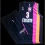 Miami Floridians 3 Dwyane Wade Black ABA Hardwood Classic Swingman Jersey & Shorts Suit Cheap