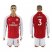 Arsenal #3 Gibbs Red Home Long Sleeves Soccer Club Jersey