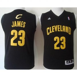 Youth Cleveland Cavaliers 23 LeBron James Black Stitched Revolution 30 Swingman NBA Jersey