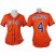 Houston Astros #4 George Springer Orange Alternate Womens Stitched MLB Jersey