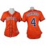 Houston Astros #4 George Springer Orange Alternate Womens Stitched MLB Jersey