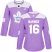 Adidas Toronto Maple Leafs #16 Mitchell Marner Purple Authentic Fights Cancer Womens Stitched NHL Jersey