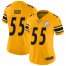 Nike Pittsburgh Steelers #55 Devin Bush Gold Womens Stitched NFL Limited Inverted Legend Jersey
