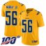 Nike Los Angeles Chargers #56 Kenneth Murray Jr Gold Mens Stitched NFL Limited Inverted Legend 100th Season Jersey