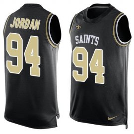 Nike New Orleans Saints #94 Cameron Jordan Black Team Color Mens Stitched NFL Limited Tank Top Jersey