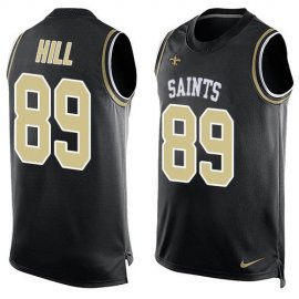 Nike New Orleans Saints #89 Josh Hill Black Team Color Mens Stitched NFL Limited Tank Top Jersey