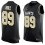 Nike New Orleans Saints #89 Josh Hill Black Team Color Mens Stitched NFL Limited Tank Top Jersey
