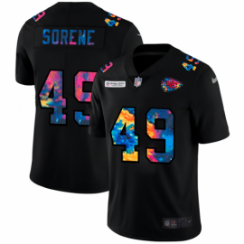 Kansas City Chiefs #49 Daniel Sorensen Mens Nike Multi-Color Black 2020 NFL Crucial Catch Vapor Untouchable Limited Jersey