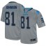 Nike Detroit Lions #81 Calvin Johnson Lights Out Grey Mens Stitched NFL Elite Jersey