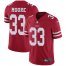 Nike San Francisco 49ers #33 Tarvarius Moore Red Team Color Mens Stitched NFL Vapor Untouchable Limited Jersey
