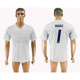 Real Madrid #1 Navas Marine Environmental Protection Home Soccer Club Jersey